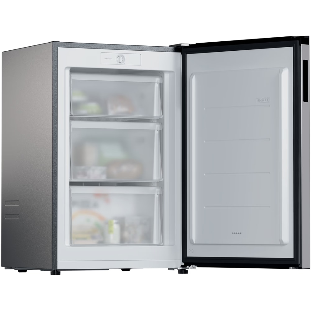 Congelator CANDY CNUQ2L58EX, Low Frost, 90 l, H 86 cm, Clasa E, argintiu