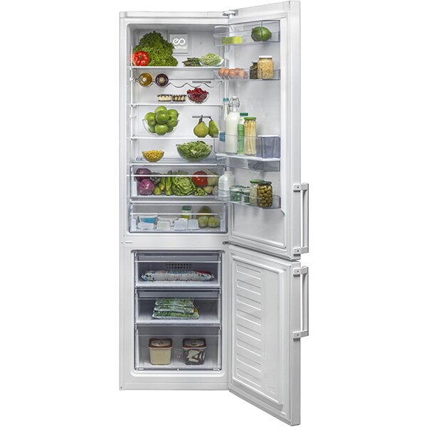Combina frigorifica BEKO RCNA400E21DZW, NeoFrost, 344 l, H 201 cm, Clasa A+, dozator apa, alb