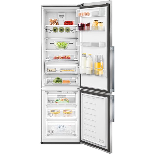 Combina frigorifica GRUNDIG GKN 16220 X, Duo-Cooling No Frost, 354 l, H 201 cm, Clasa A++, inox