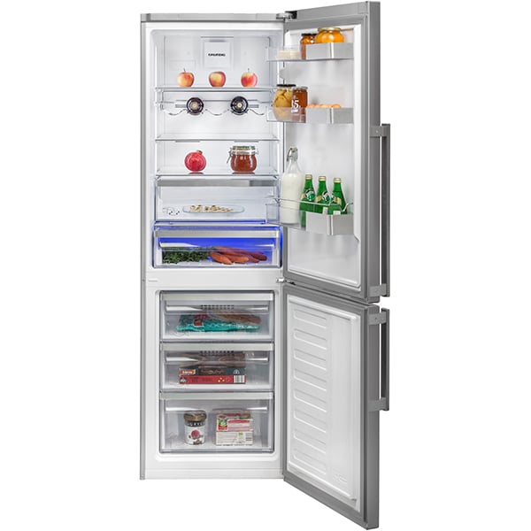 Combina frigorifica GRUNDIG GKN 16820 FX, Duo-Cooling No Frost, 316 l, H 184.5 cm, Clasa A++, inox