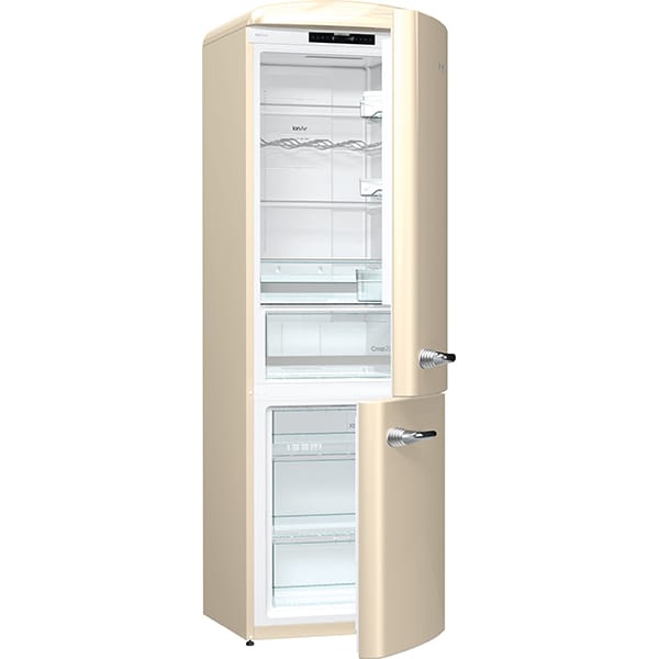 Combina frigorifica GORENJE Retro ONRK193C, No Frost Plus, 313 l, H 194 cm, Clasa D, bej