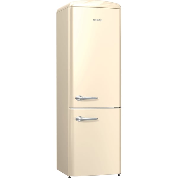 Combina frigorifica GORENJE Retro ONRK193C, No Frost Plus, 313 l, H 194 cm, Clasa D, bej