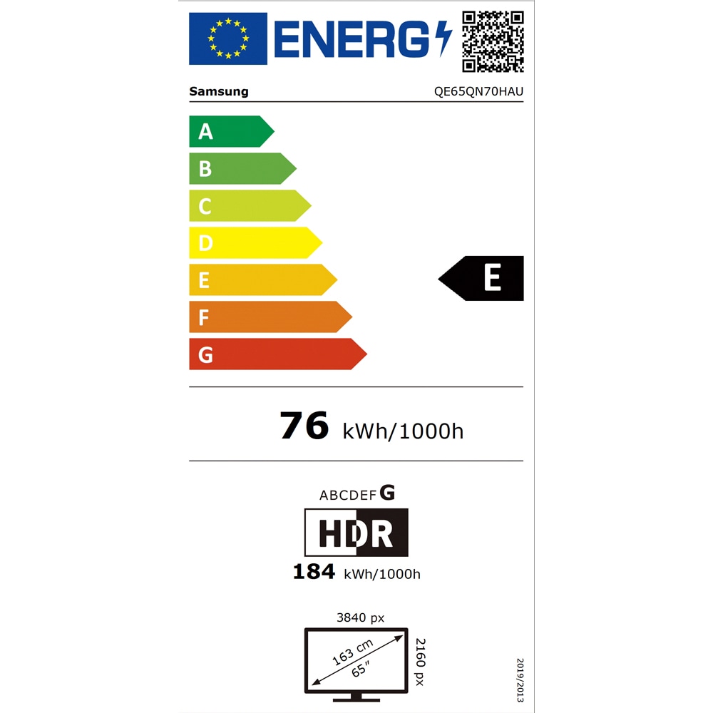 Televizor Neo QLED MiniLED Smart SAMSUNG 65QN70H, Ultra HD 4K, 163cm