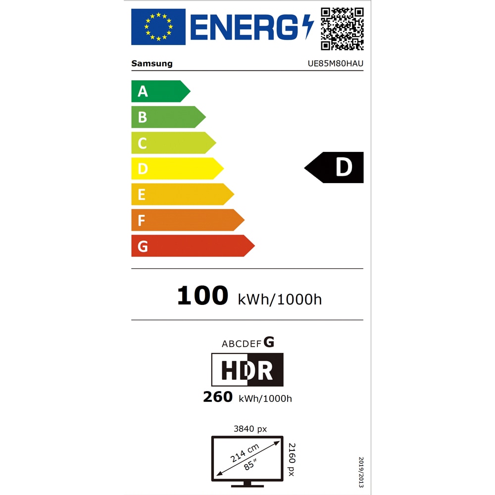 Televizor MiniLED Smart SAMSUNG 85M80H, Ultra HD 4K, 214cm
