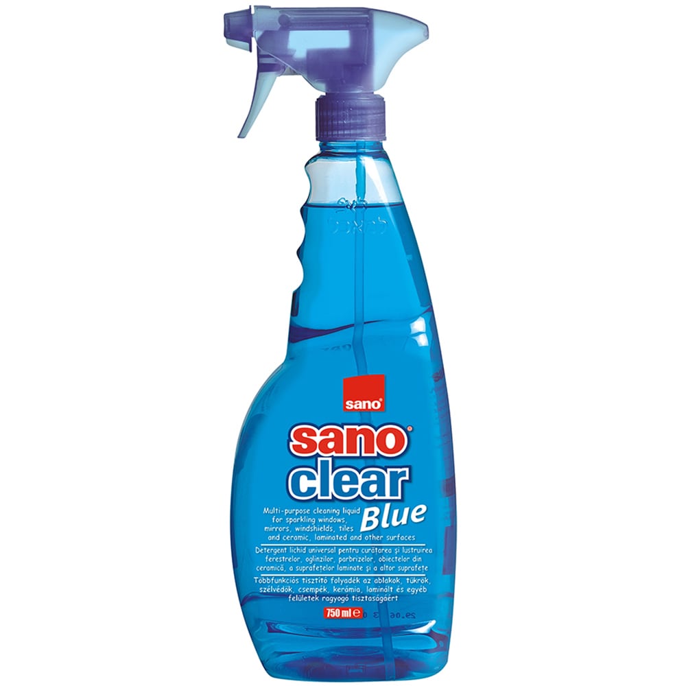 Solutie de curatat geamuri SANO Clear Blue Trigger, 750 ml