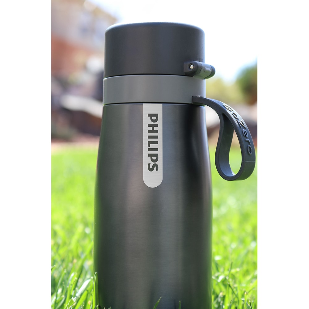 Sticla termica PHILIPS GoZero Daily 218598, 0.55l, gri-negru