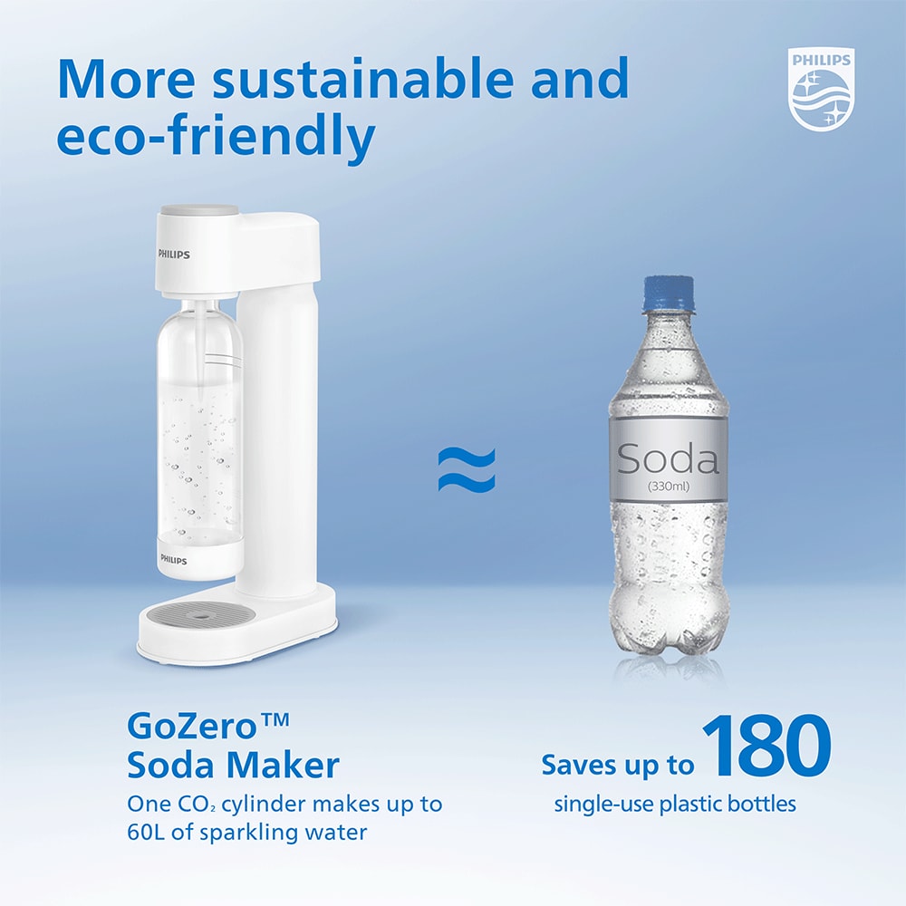 Aparat bauturi carbogazoase PHILIPS Lite 218613, alb