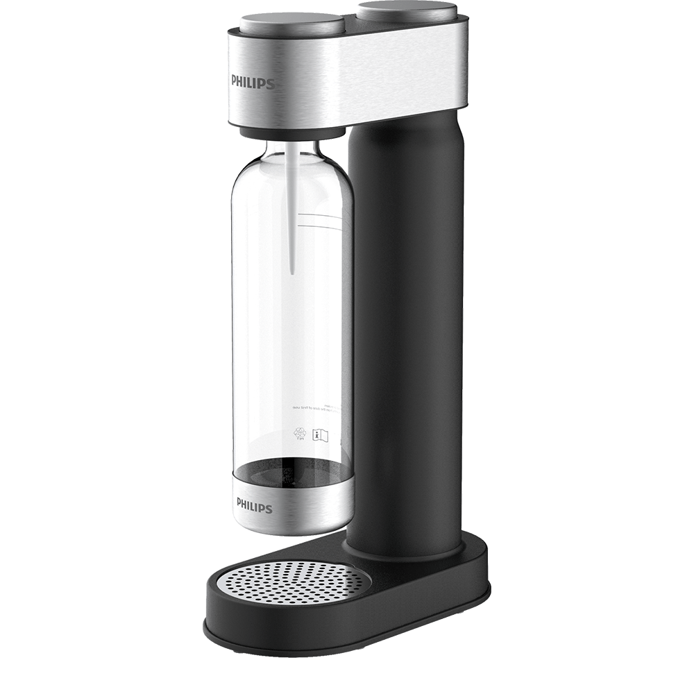Aparat bauturi carbogazoase PHILIPS Viva 218616, negru-argintiu