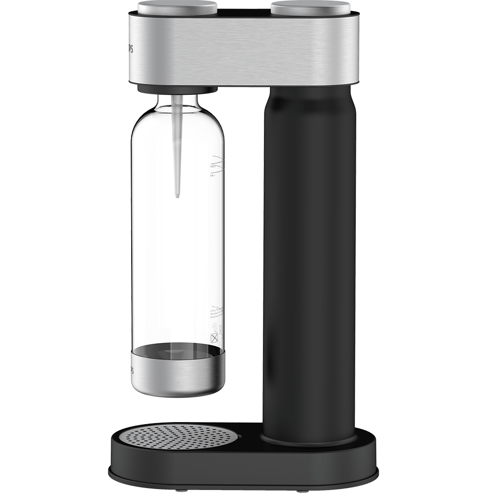 Aparat bauturi carbogazoase PHILIPS Viva 218616, negru-argintiu