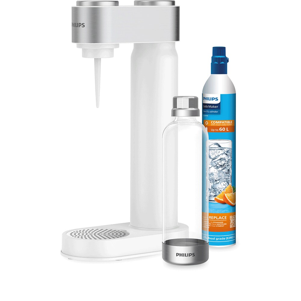 Aparat bauturi carbogazoase PHILIPS Viva 218617, alb-argintiu