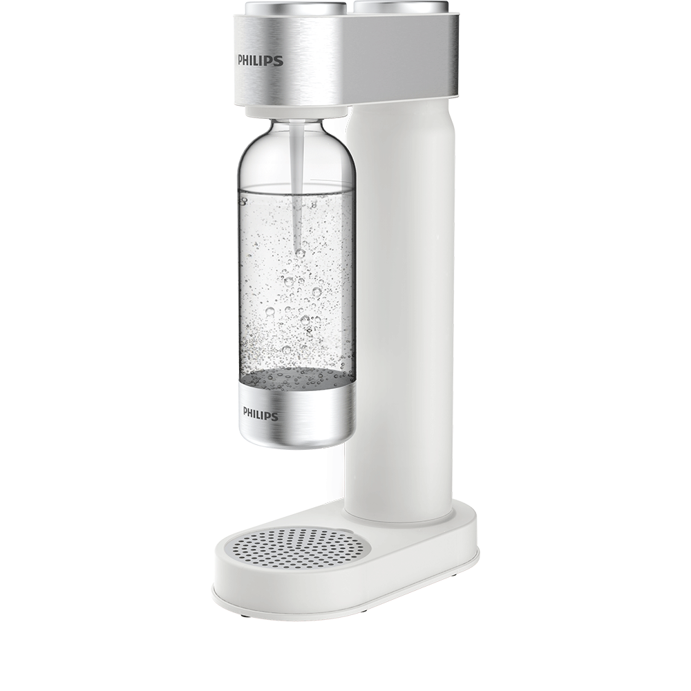 Aparat bauturi carbogazoase PHILIPS Viva 218617, alb-argintiu