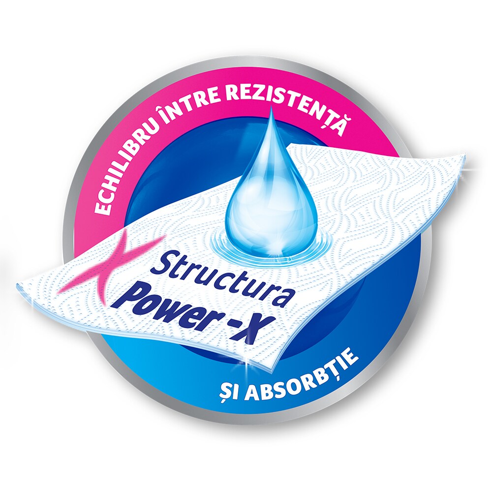 Prosoape de hartie ZEWA Jumbo Decor, 2 straturi, 2 role, 650 foi