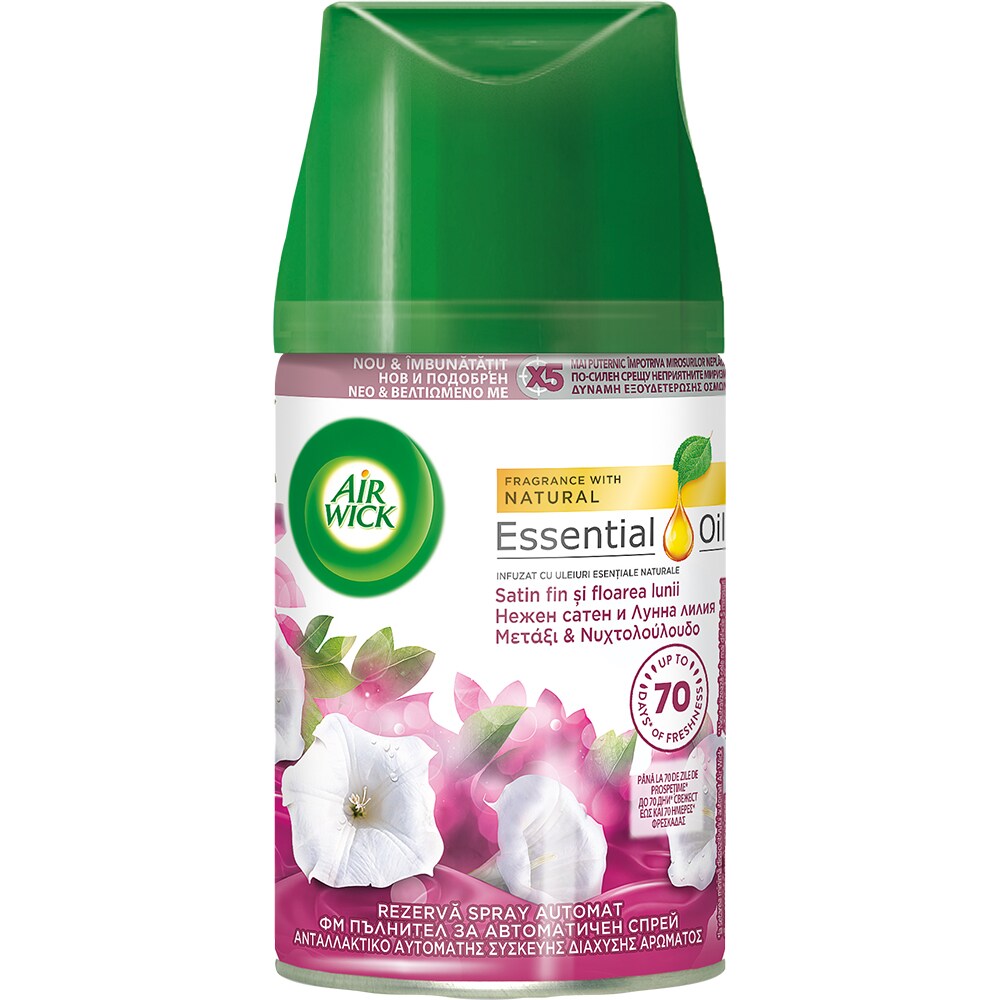 Rezerva odorizant de camera automat AIR WICK Freshmatic, Satin fin si Floarea lunii, 250 ml