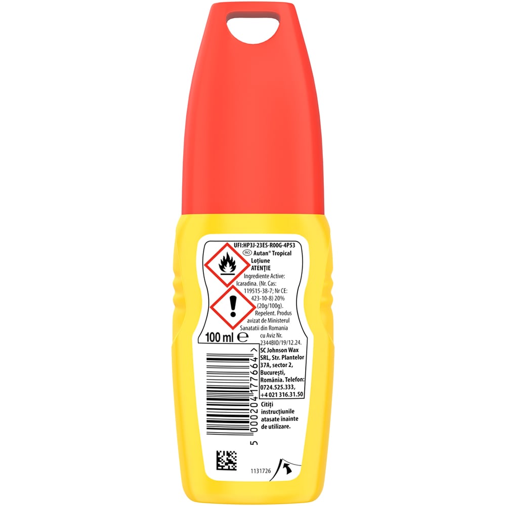 Lotiune repelenta anti-tantari AUTAN Tropical, 100 ml 