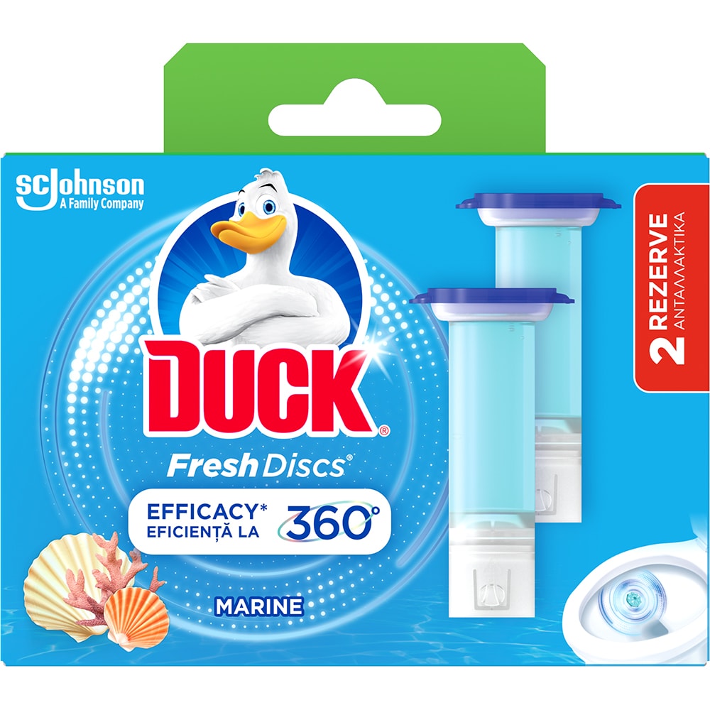 Rezerva odorizant toaleta DUCK Fresh Discs Marine,12 discuri