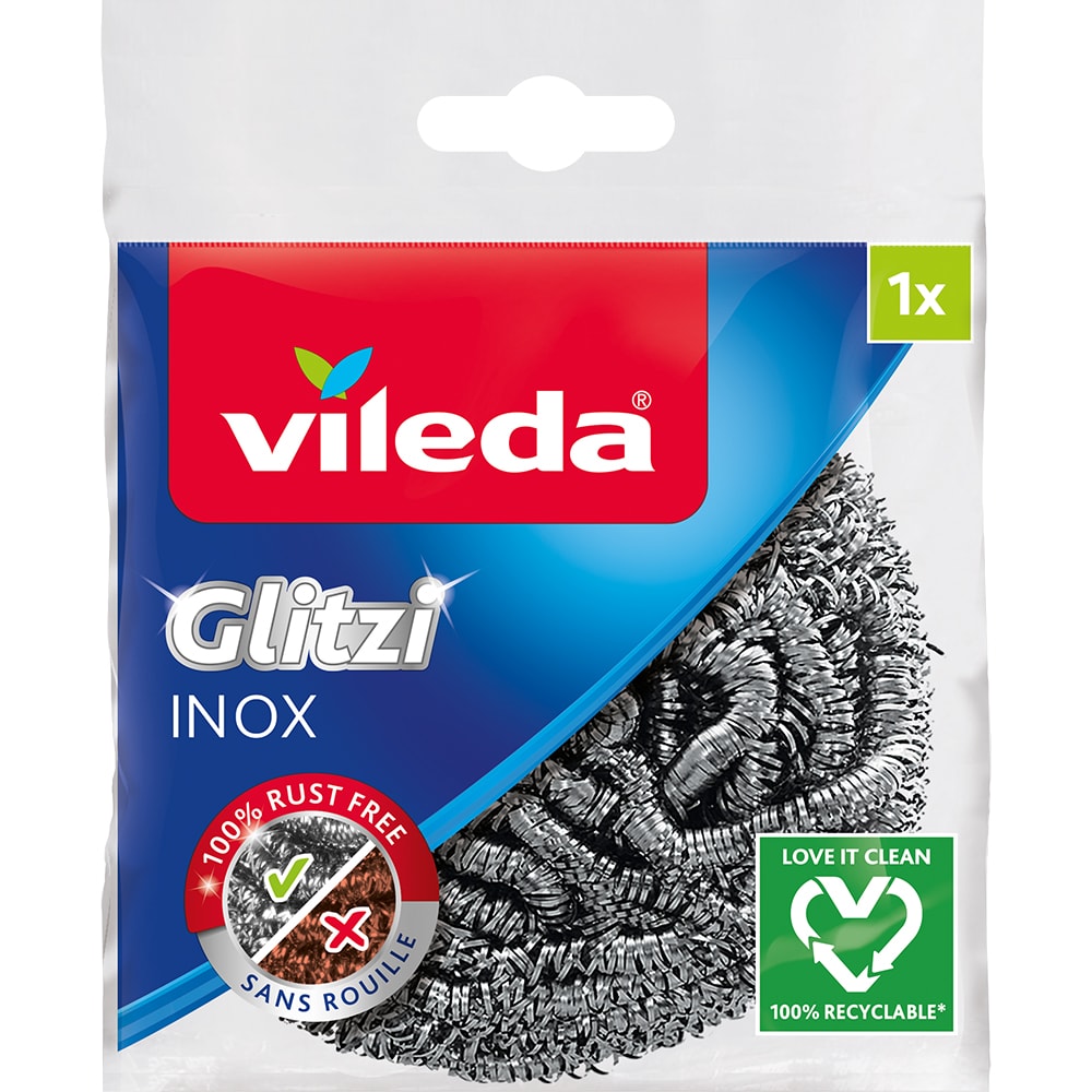 Burete de vase spiralat VILEDA Glitzi Inox, 1 bucata