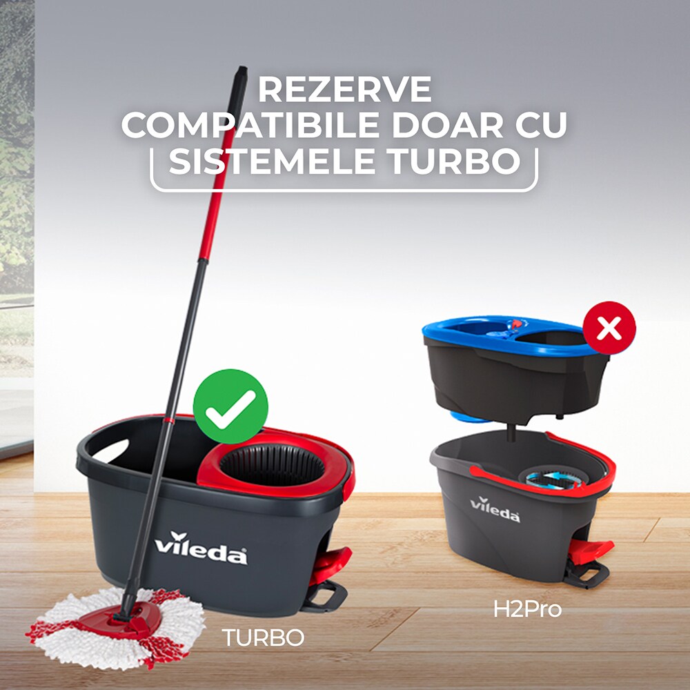 Rezerva mop VILEDA Turbo Classic, alb