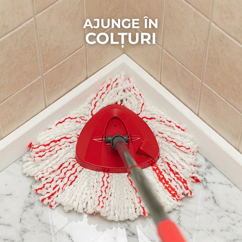 Rezerva mop VILEDA Turbo Deep Clean, microfibra, alb