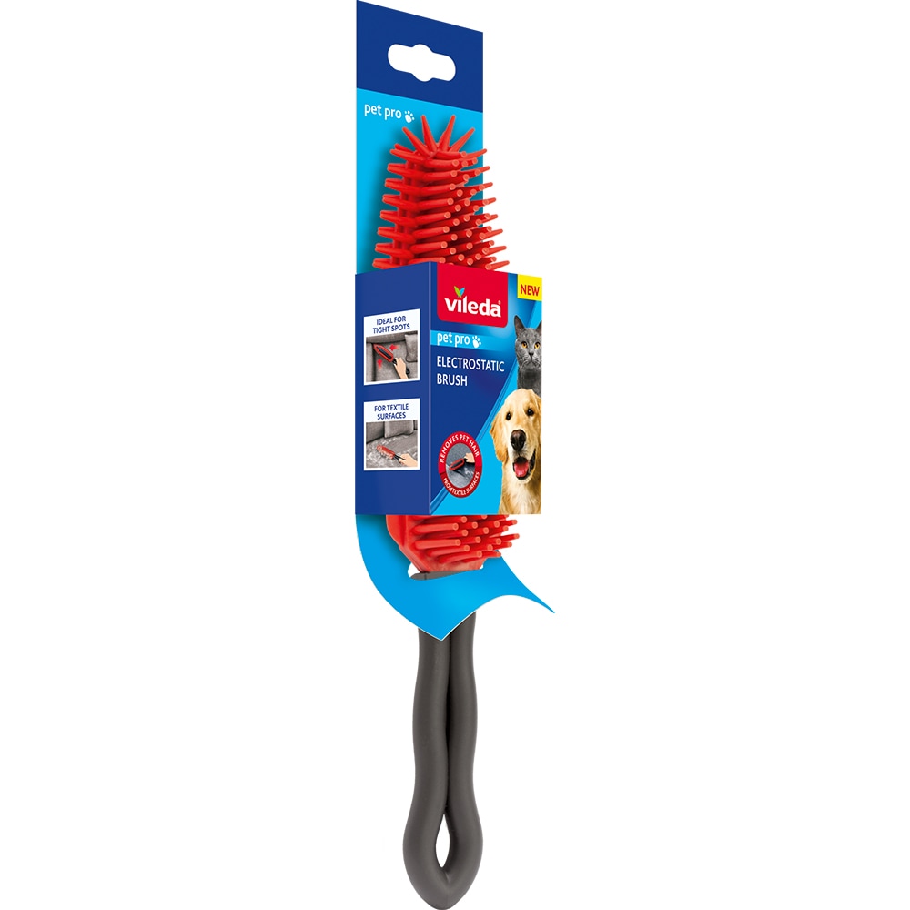 Perie electrostatica VILEDA Pet Pro, rosu