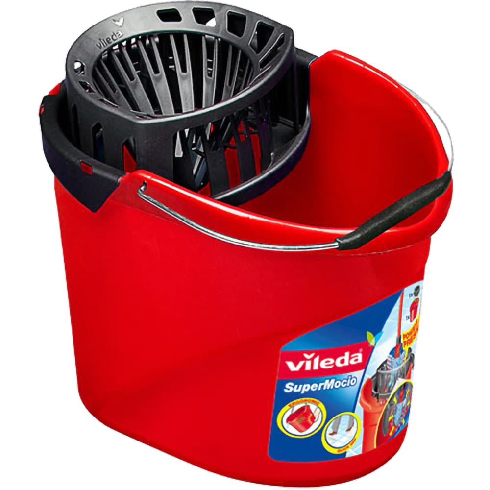 Set Galeata cu storcator + mop + maner VILEDA 46072, rosu