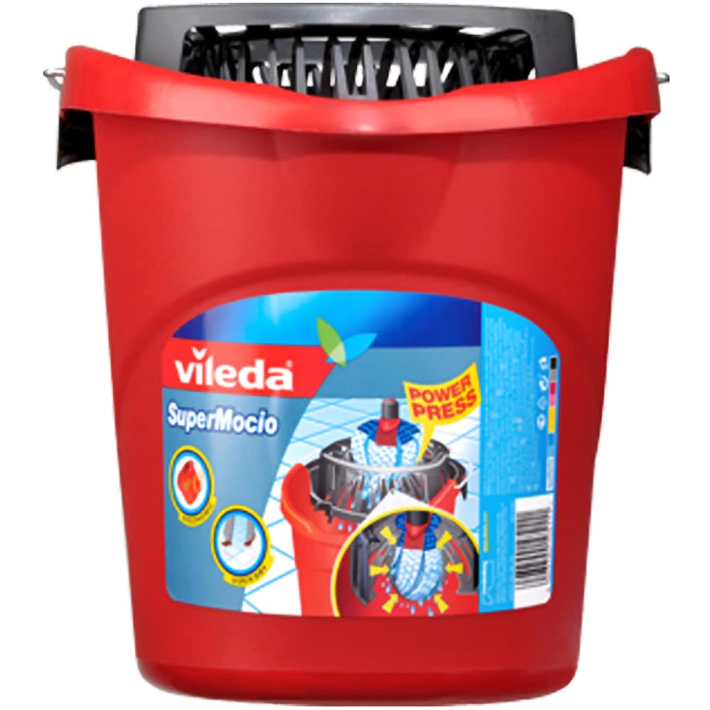 Set Galeata cu storcator + mop + maner VILEDA 46072, rosu