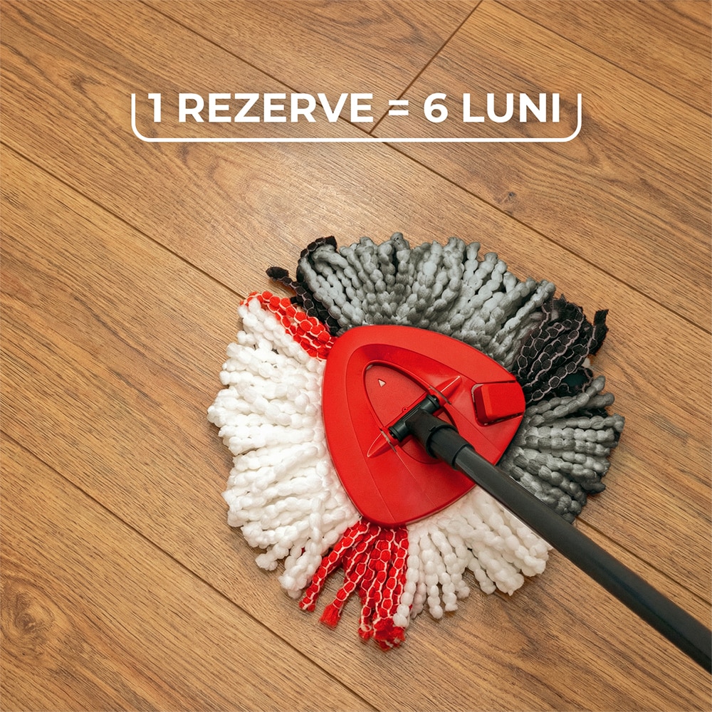 Rezerva mop VILEDA Turbo Extra, alb-rosu