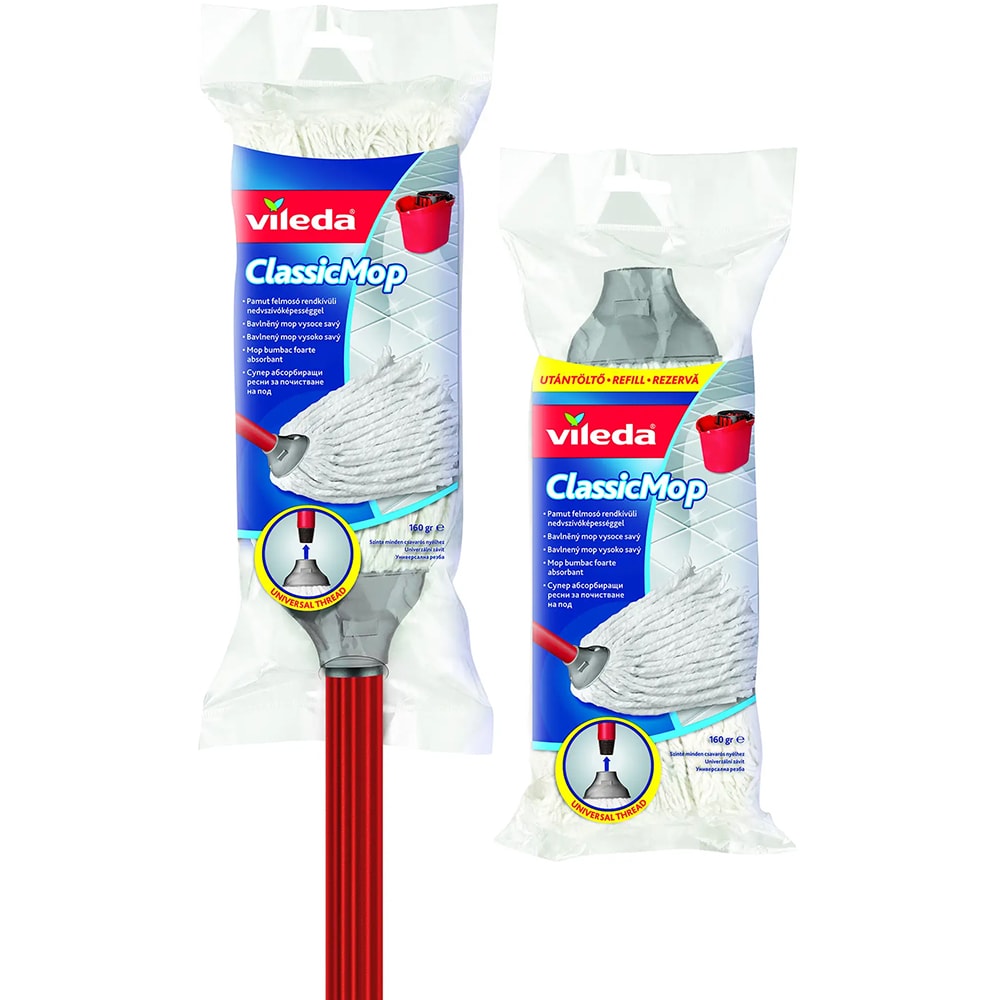 Rezerva mop bumbac VILEDA Classic 46830N, alb