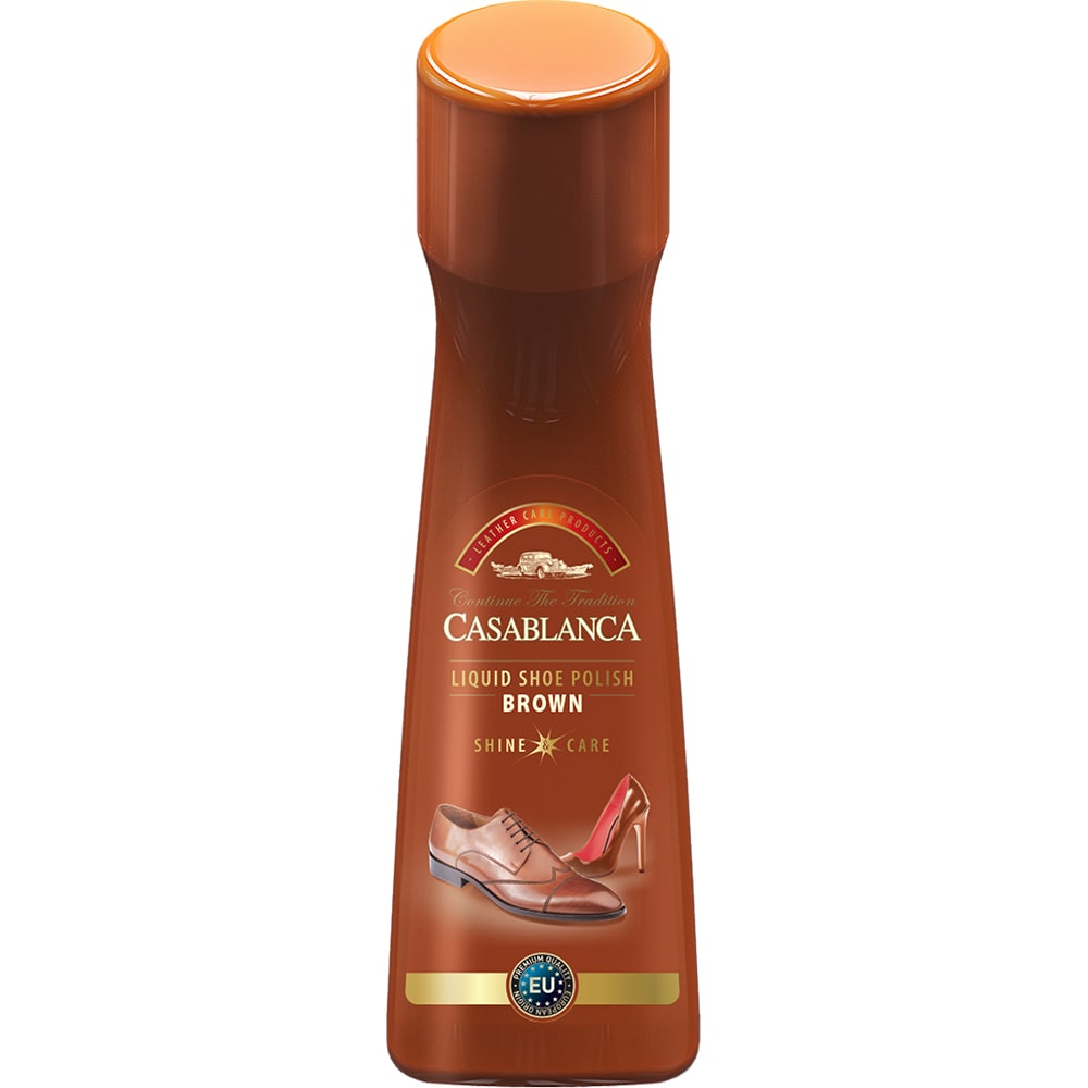 Solutie lichida pantofi CASABLANCA Shine & Care, maro, 75 ml