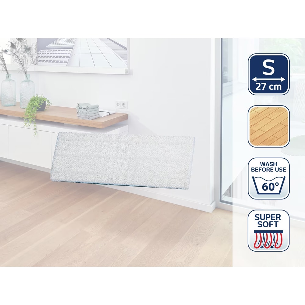 Rezerva mop LEIFHEIT Picobello Super Soft S, 27 cm, alb