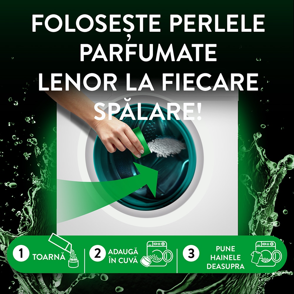 Perle parfumate LENOR Unstoppables, Fresh, 270 g, 22 spalari