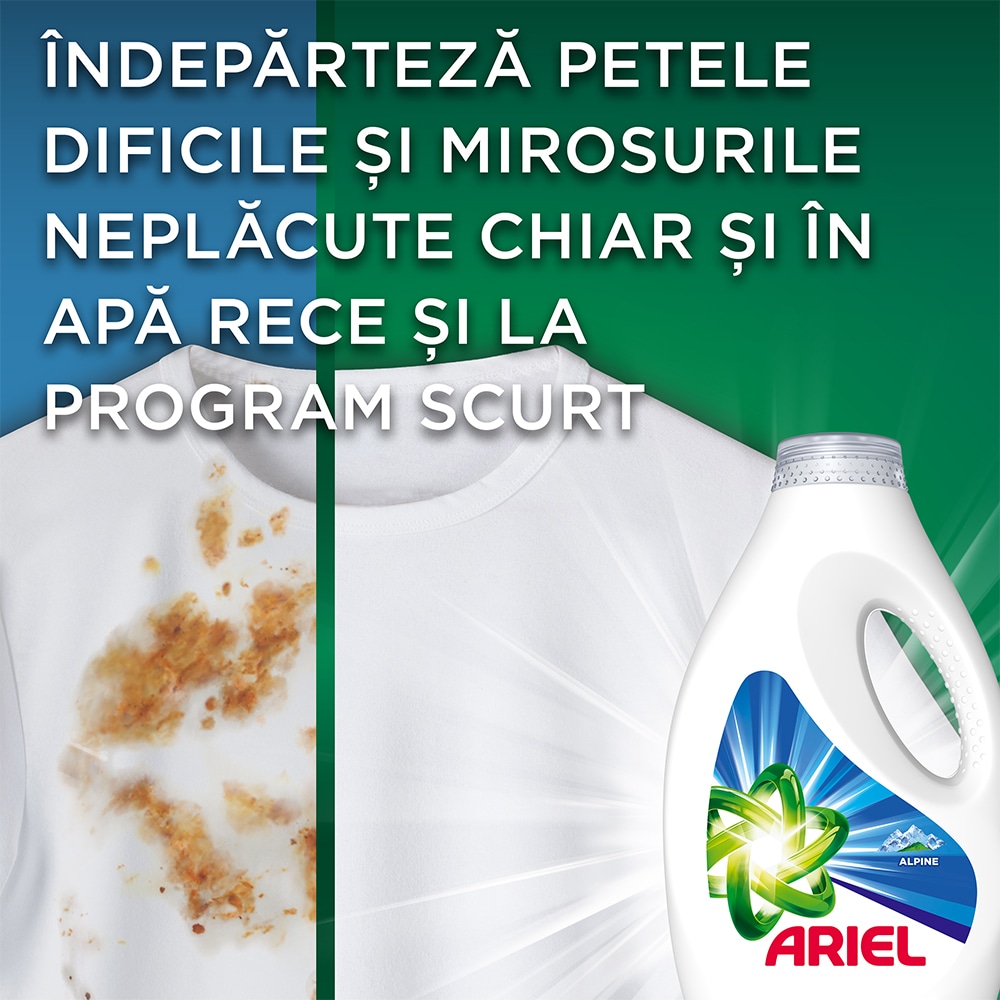 Detergent lichid ARIEL Alpine, 1.8 l, 40 spalari