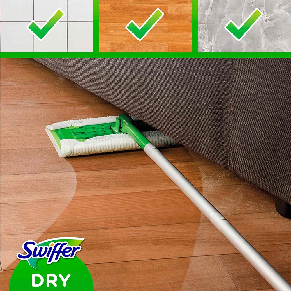 Set Mop uscat + Pamatuf + 8 lavete uscate SWIFFER Trap + Lock Dirt Dust & Hair