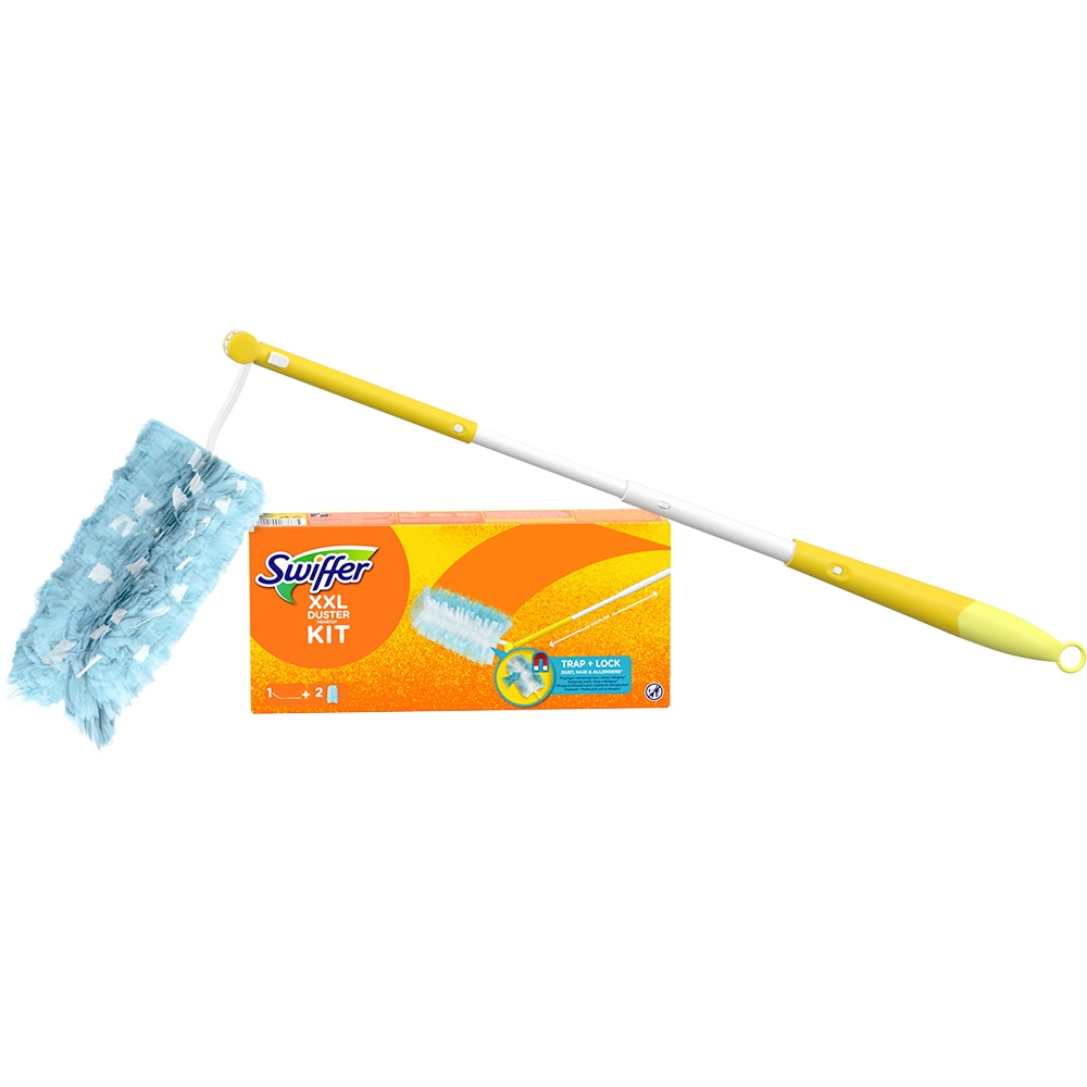 Pamatuf pentru curatarea prafului SWIFFER Duster XXL Kit Trap & Lock, 1 maner lung + 2 rezerve