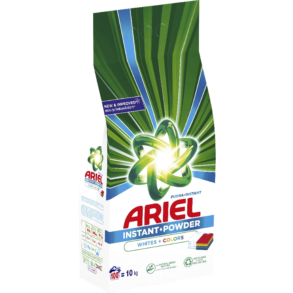 Detergent automat ARIEL White&Color, 10kg, 100 spalari