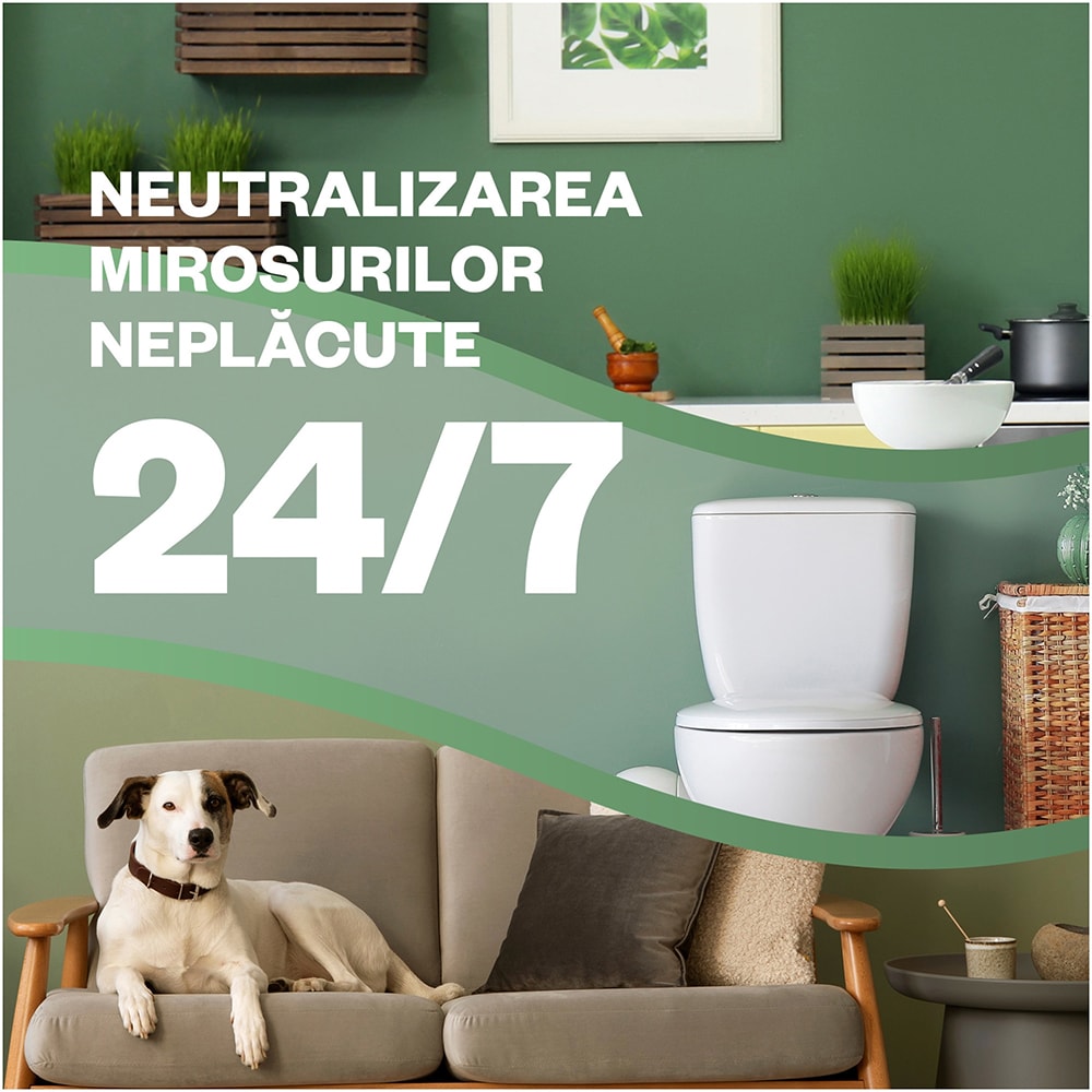 Rezerva odorizant de camera spray automat fara aerosoli AIR WICK Naturmatic, Zmeura si Lamaie verde, 228 ml