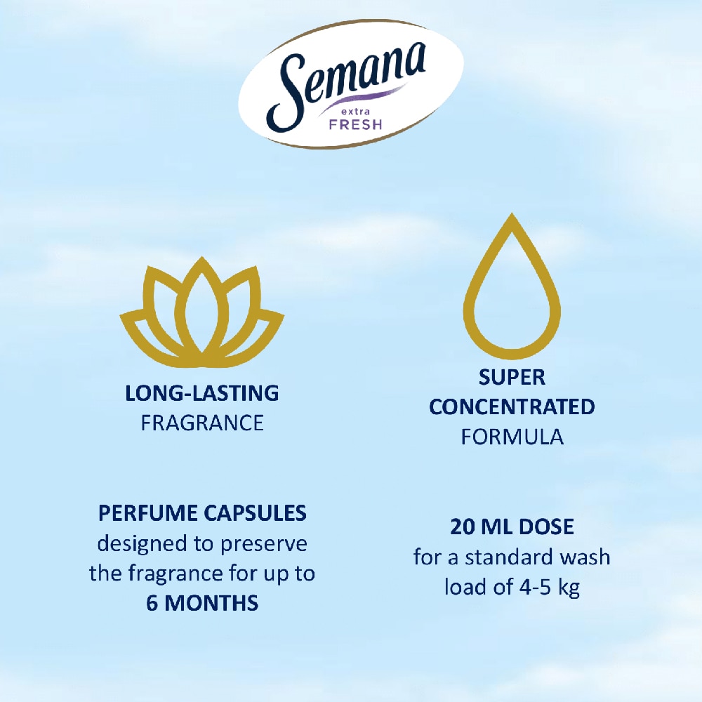 Balsam de rufe SEMANA Extra Fresh Sensitive, 1.5 l, 75 spalari