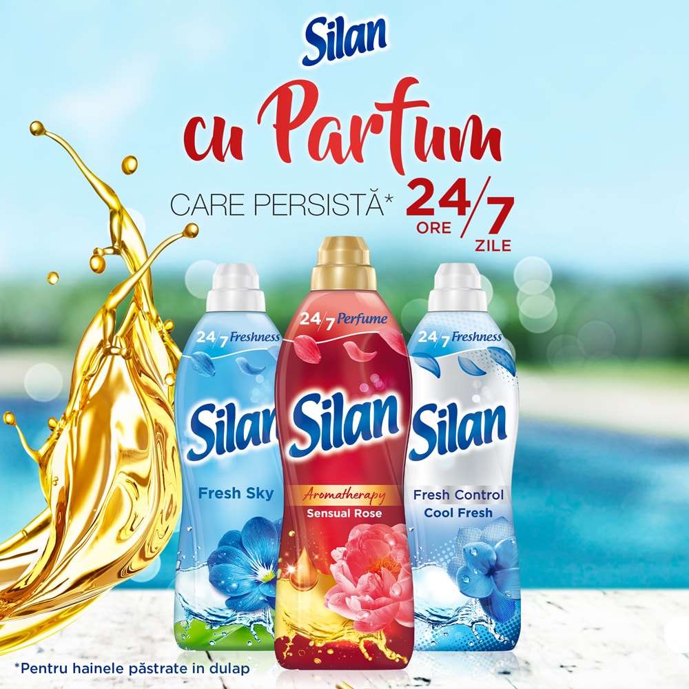 Balsam de rufe SILAN Aroma Therapy Sensual Rose, 1.1 l, 50 spalari