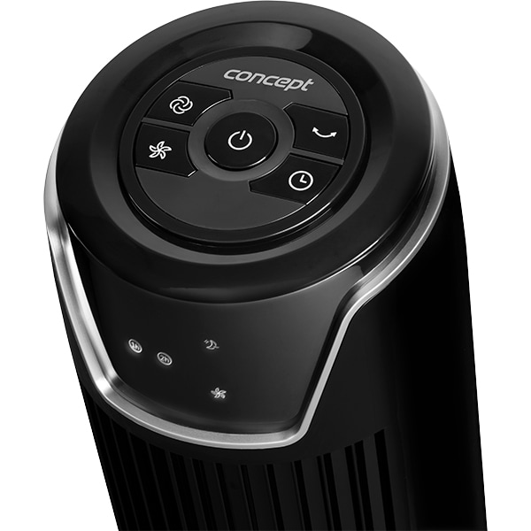 Ventilator turn CONCEPT VS5110, 3 trepte de viteza, 45W, Afisaj digital, negru
