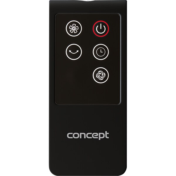 Ventilator turn CONCEPT VS5110, 3 trepte de viteza, 45W, Afisaj digital, negru