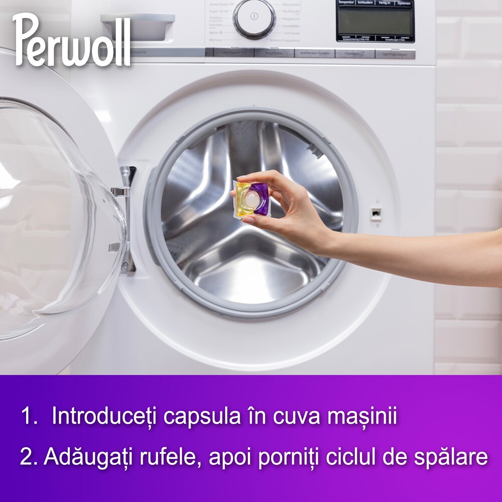 Detergent capsule PERWOLL Renew Black, 46 spalari