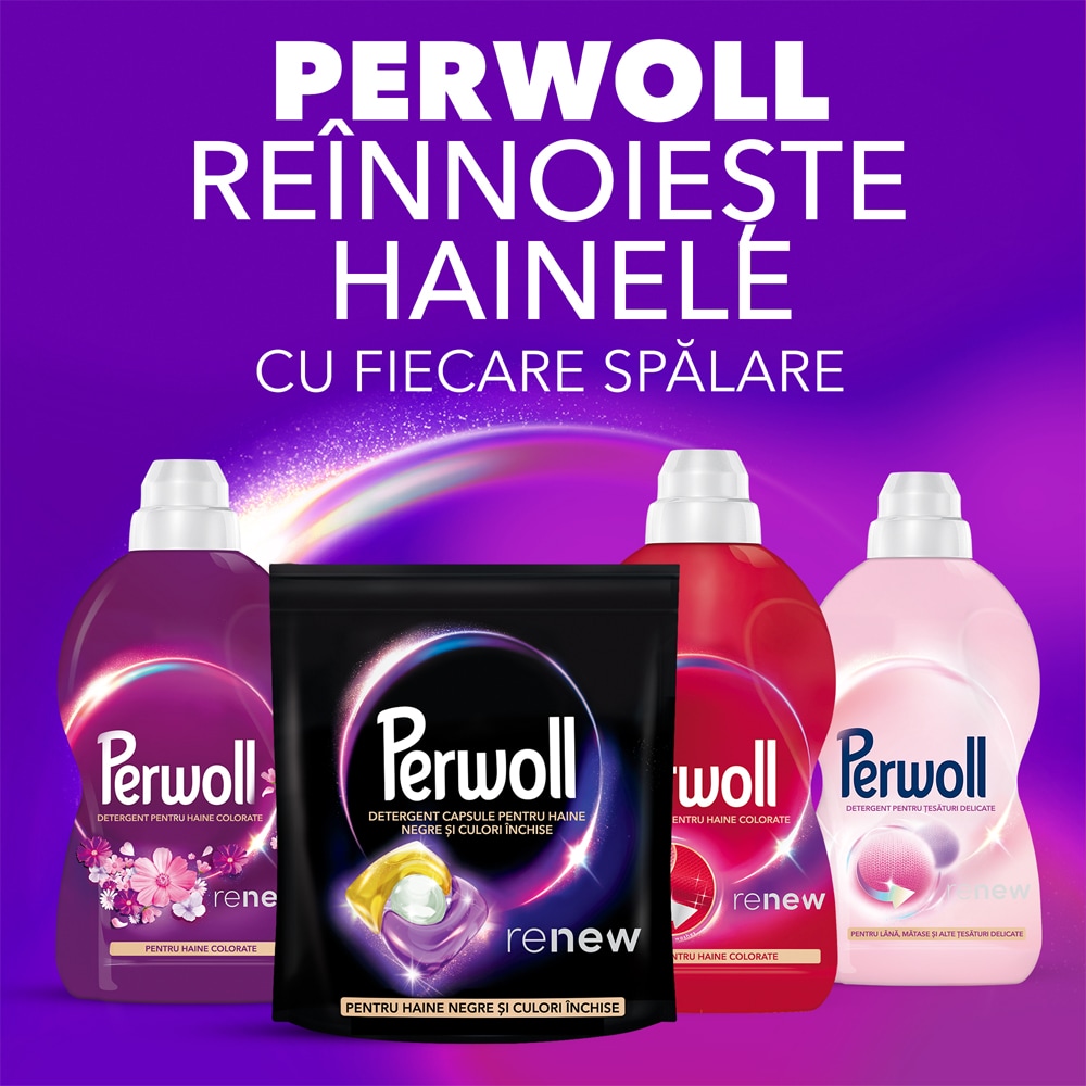 Detergent capsule PERWOLL Renew Black, 46 spalari