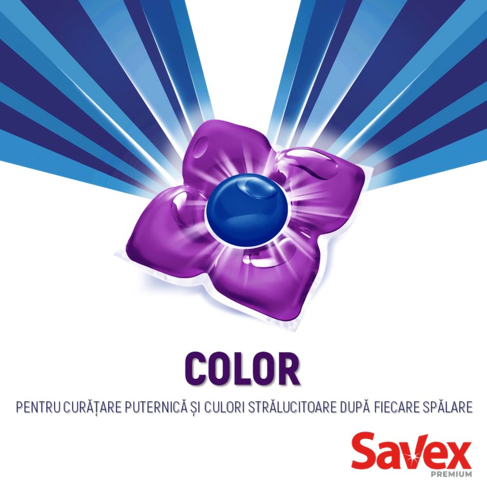 Detergent capsule SAVEX Premium Caps Color, 64 spalari