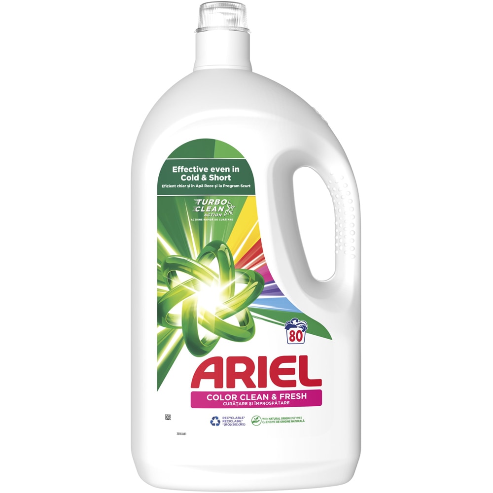 Detergent lichid ARIEL Color Clean & Fresh, 4 l, 80 spalari