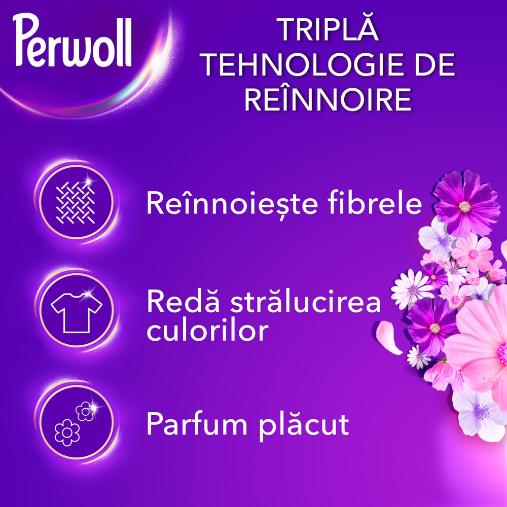 Detergent lichid PERWOLL Renew Blossom, 3 l, 60 spalari
