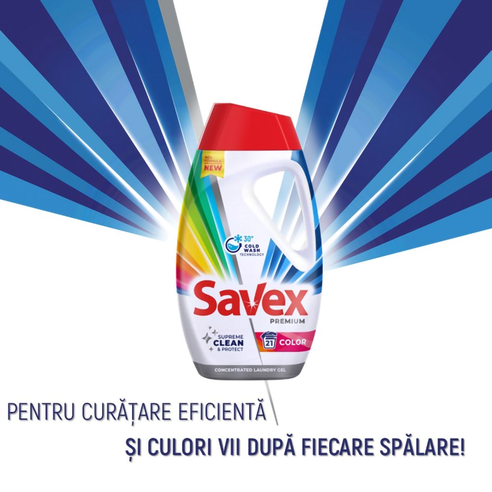 Detergent lichid SAVEX Premium Color, 3.6 l, 80 spalari