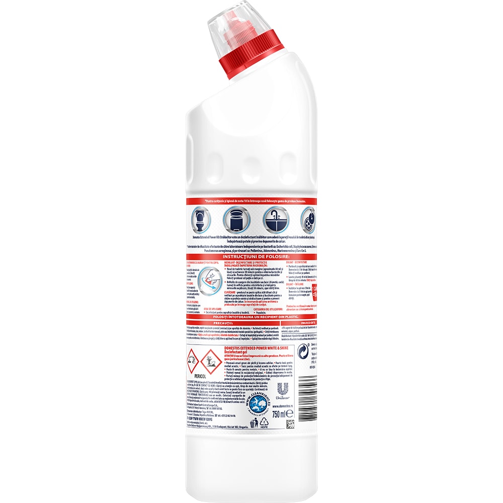 Dezinfectant DOMESTOS Extended White&Shine, 750ml