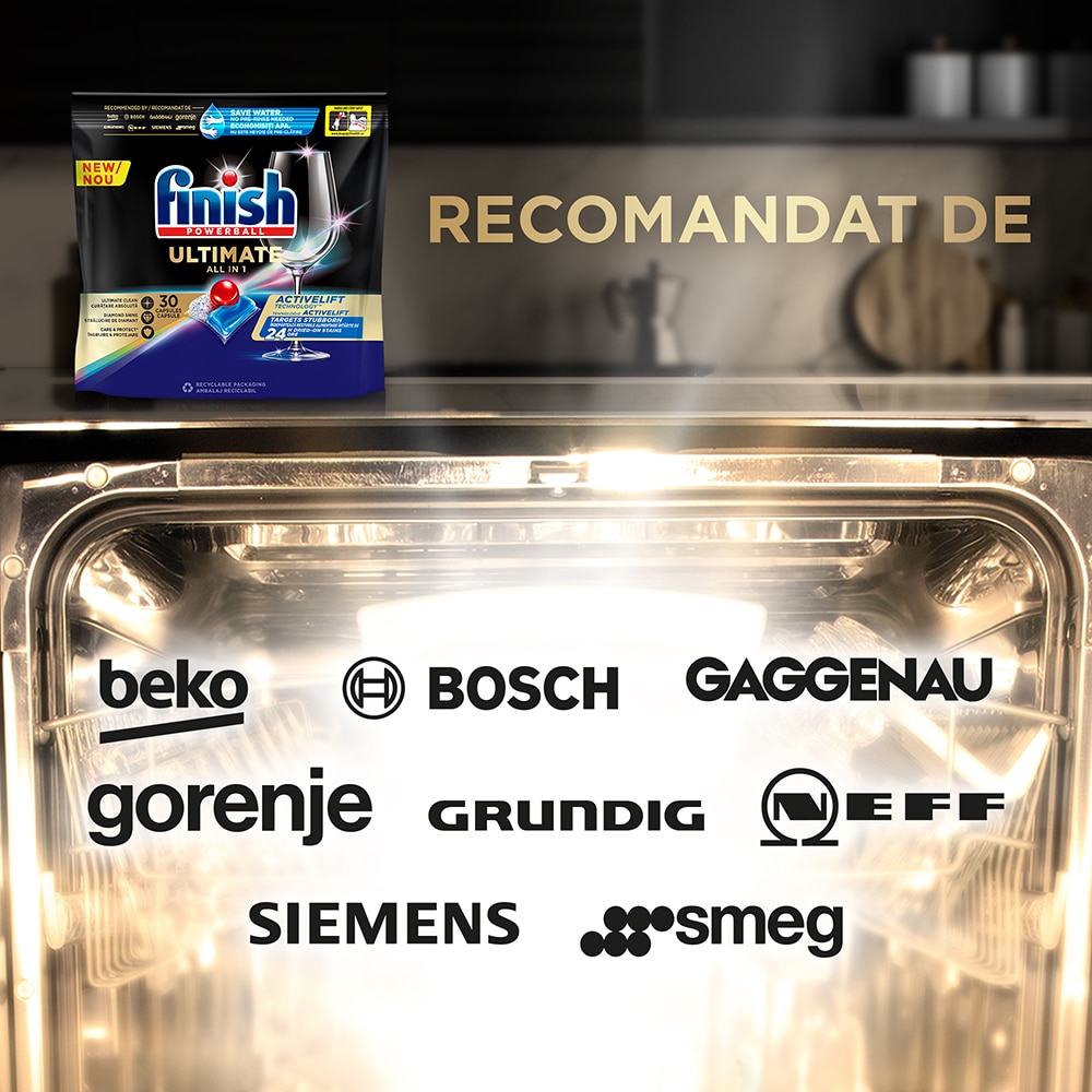 Detergent capsule pentru masina de spalat vase Finish Ultimate All in 1, 30 spalari