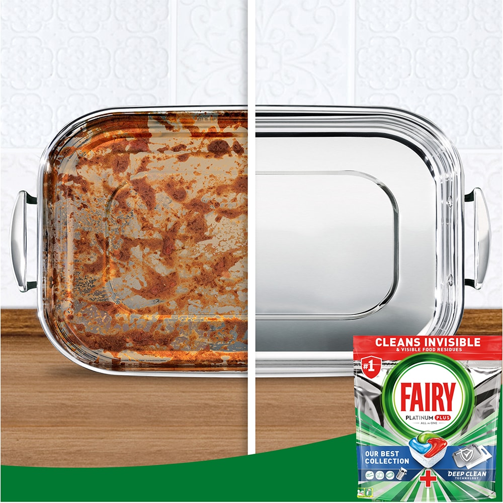 Detergent pentru masina de spalat vase FAIRY Platinum Plus Deep Clean, 50 spalari