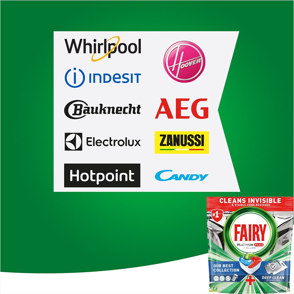 Detergent pentru masina de spalat vase FAIRY Platinum Plus Deep Clean, 50 spalari