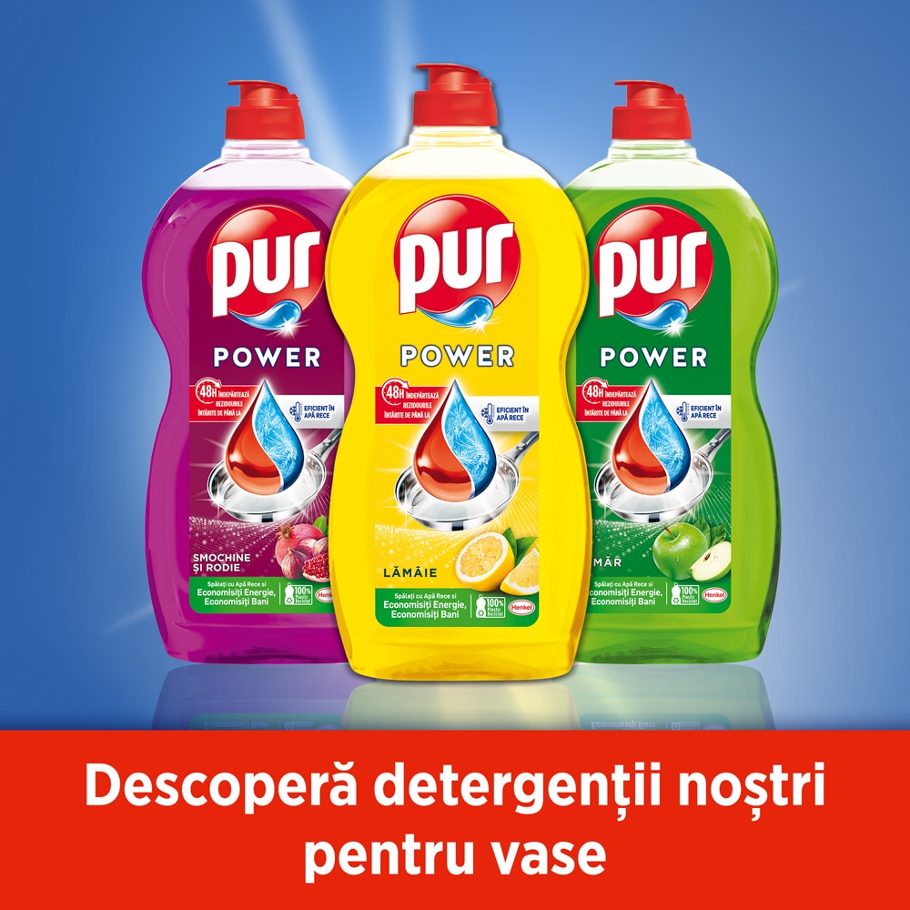 Detergent de vase PUR Power 5+ Lemon, 750ml
